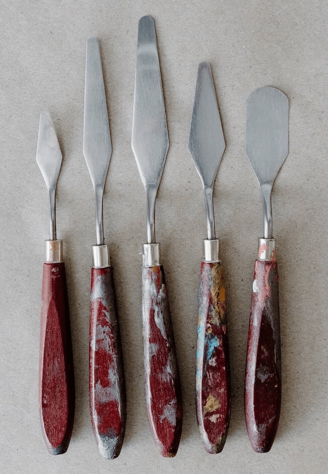 Variety of Painting knives