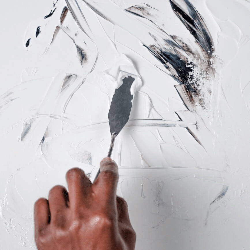 Showing textures of Impasto